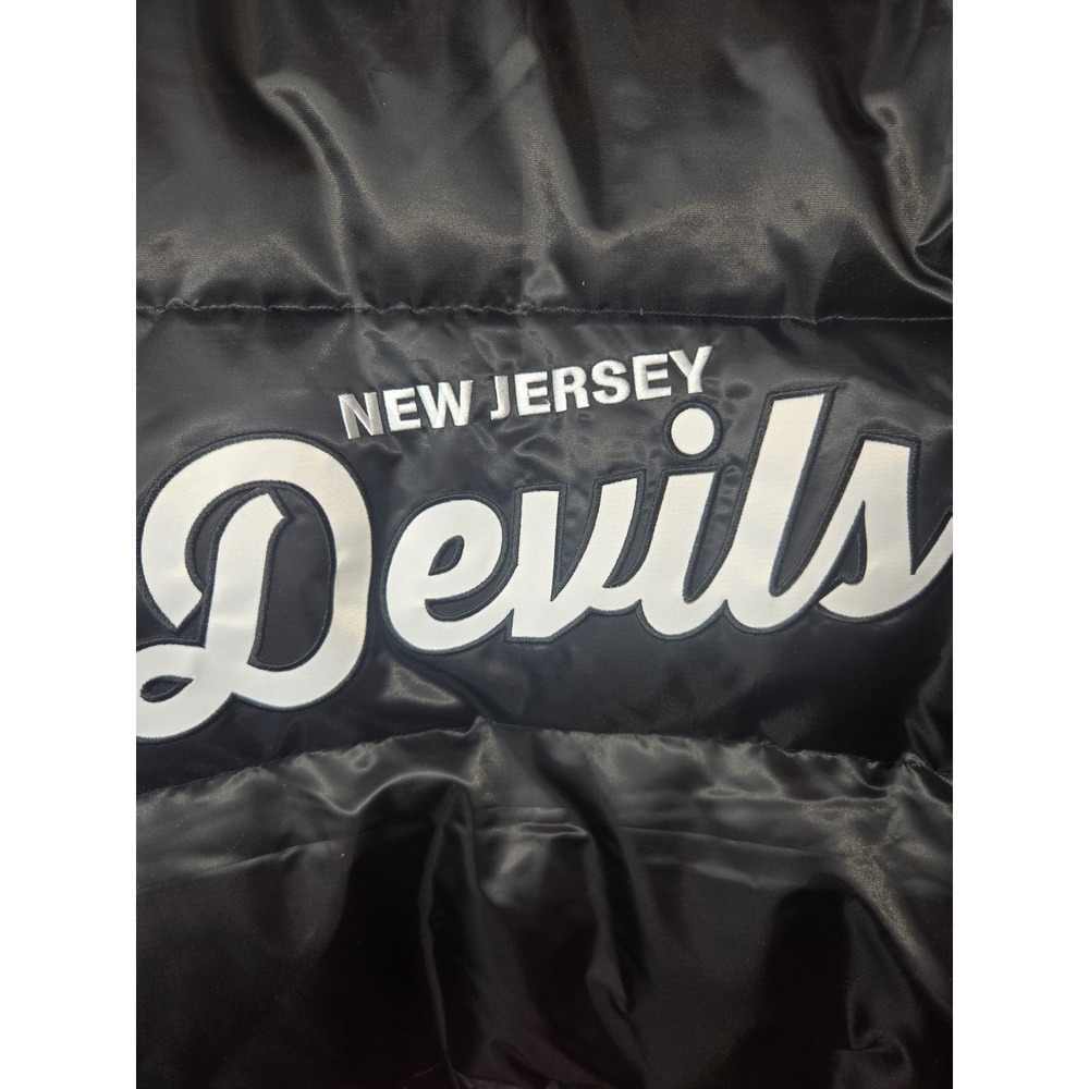 Starter Black Label New Jersey Devils Puffer Jacket Mens XL NHL Black NWT - Picture 7 of 10